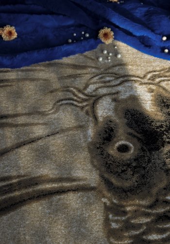 BOLD MONKEY The Legend of Koi teppe, rektangulrt - beige/svart/gr polypropylen/decolan 160x230 