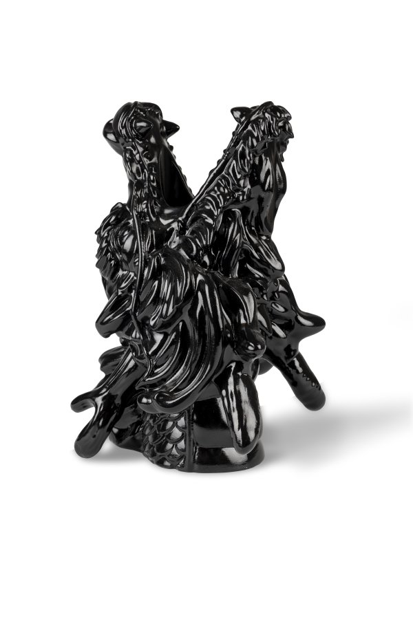 BOLD MONKEY Dragonized Bastard Vase – schwarzes Harz