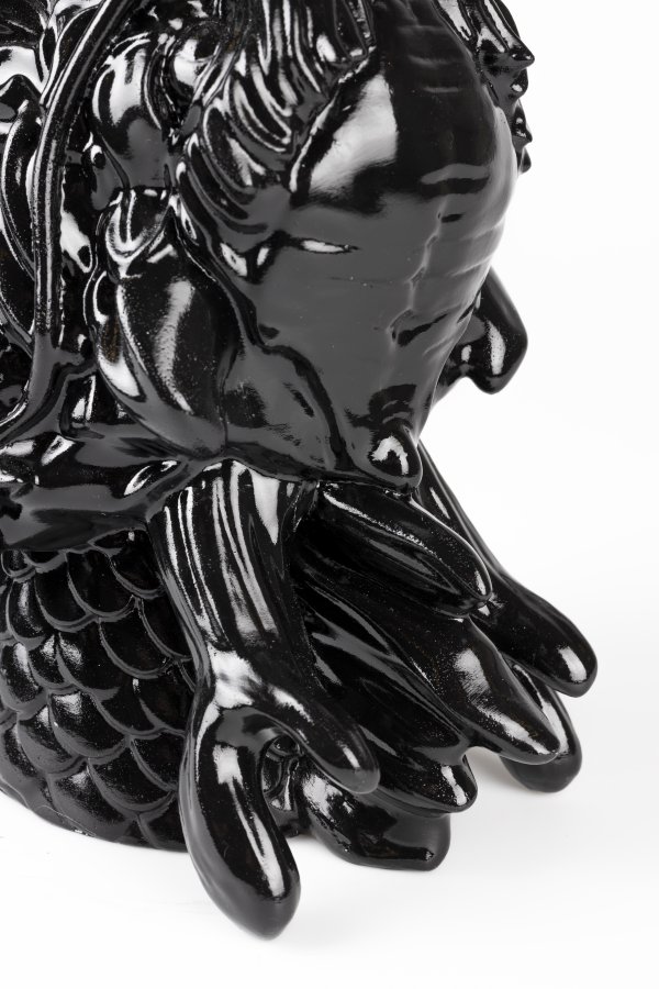 BOLD MONKEY Dragonized Bastard Vase – schwarzes Harz