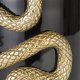 BOLD MONKEY Never Hurt A Snake Vase M, rund – goldenes Aluminium und schwarze Emaille (H:26)
