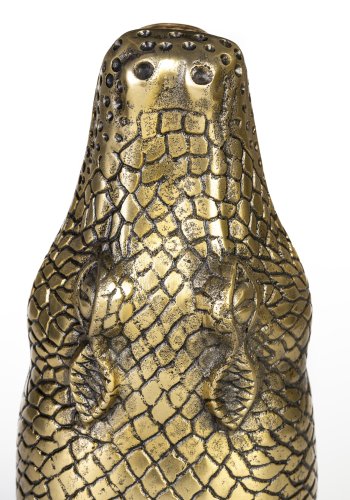 BOLD MONKEY See You Later Alligator Vase – Goldaluminium (H:35)