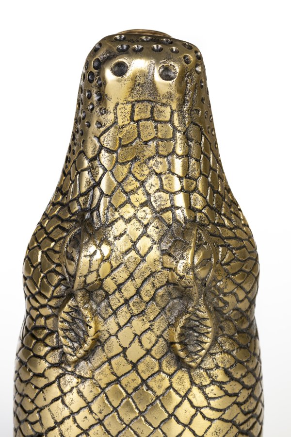 BOLD MONKEY See You Later Alligator Vase – Goldaluminium (H:35)