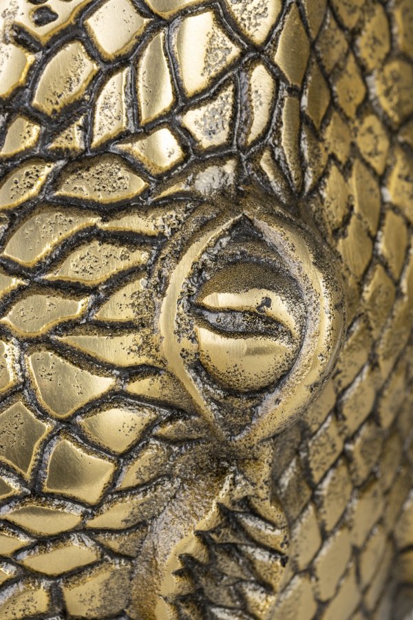 BOLD MONKEY See You Later Alligator Vase – Goldaluminium (H:35)