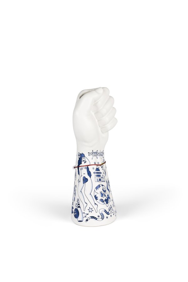 BOLD MONKEY Liberty Matters vase - bl keramikk (H:31)