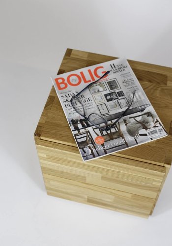 NOCNOI Puzzle quadratisches Regal, 1 Fach - Eiche massiv geölt, für Wand/Boden (36x36)