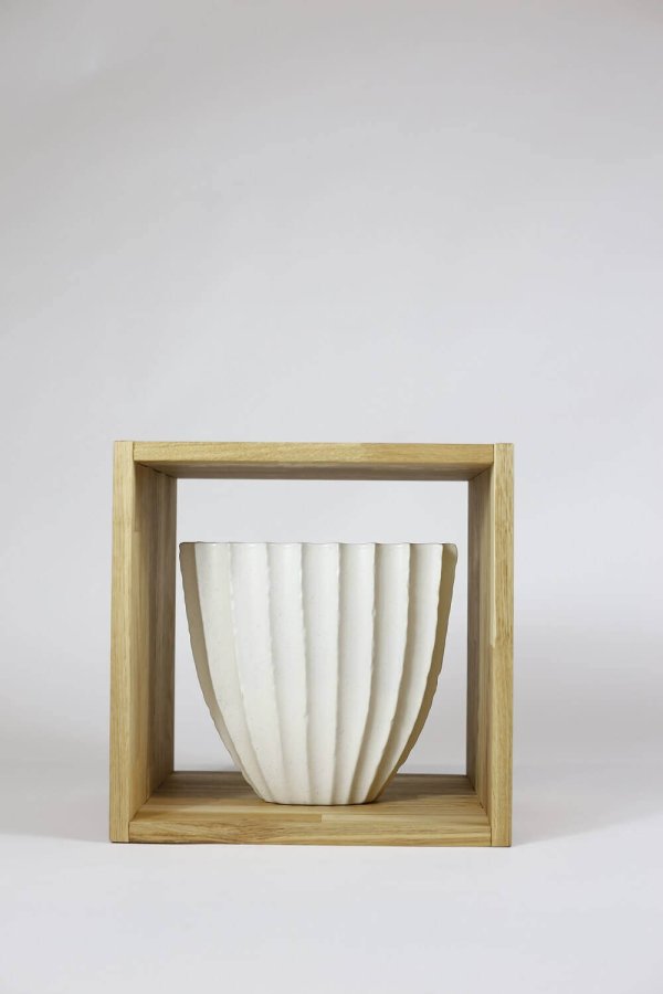 NOCNOI Puzzle quadratisches Regal, 1 Fach - Eiche massiv geölt, für Wand/Boden (36x36)