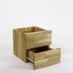 NOCNOI Puzzle Schubladeneinsatz, m. 2 Schubladen, mit Push-Open-Funktion - Eiche massiv geölt (H: 33,8cm x33,8cm x 33,8cm)