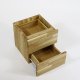 NOCNOI Puzzle Schubladeneinsatz, m. 2 Schubladen, mit Push-Open-Funktion - Eiche massiv geölt (H: 33,8cm x33,8cm x 33,8cm)