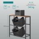 SONGMICS Drikkekassestativ 2-lags opbevaringsstativ med 6 kasser, hvert niveau, 150 kg st�l drikkekassestativ, k�kken, stue, garage, vintage, brun bl�k, sort BSC363K01