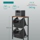 SONGMICS Drikkekassestativ 2-lags 4 kasser Opbevaringsstativ Hvert niveau Belaster 150 kg St�l Drikkekassestativ K�kken Stue Garage Vintage Brun Bl�k Sort BSC373K01