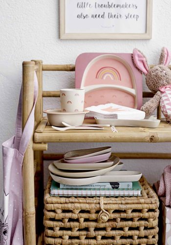 BLOOMINGVILLE MINI Zep bokhylle, m. 3 hyller - naturlig bambus