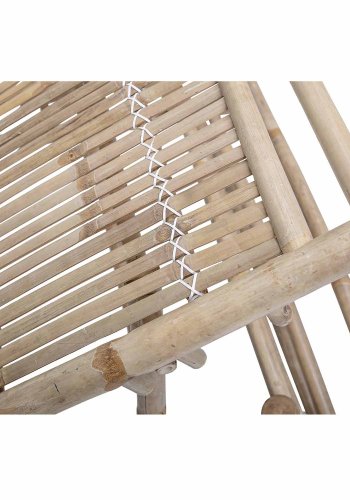 BLOOMINGVILLE Sole Liegestuhl, mit verstellbarer Rückenlehne, klappbar - Bambus natur (220x74)