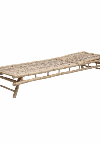 BLOOMINGVILLE Sole Liegestuhl, mit verstellbarer Rückenlehne, klappbar - Bambus natur (220x74)