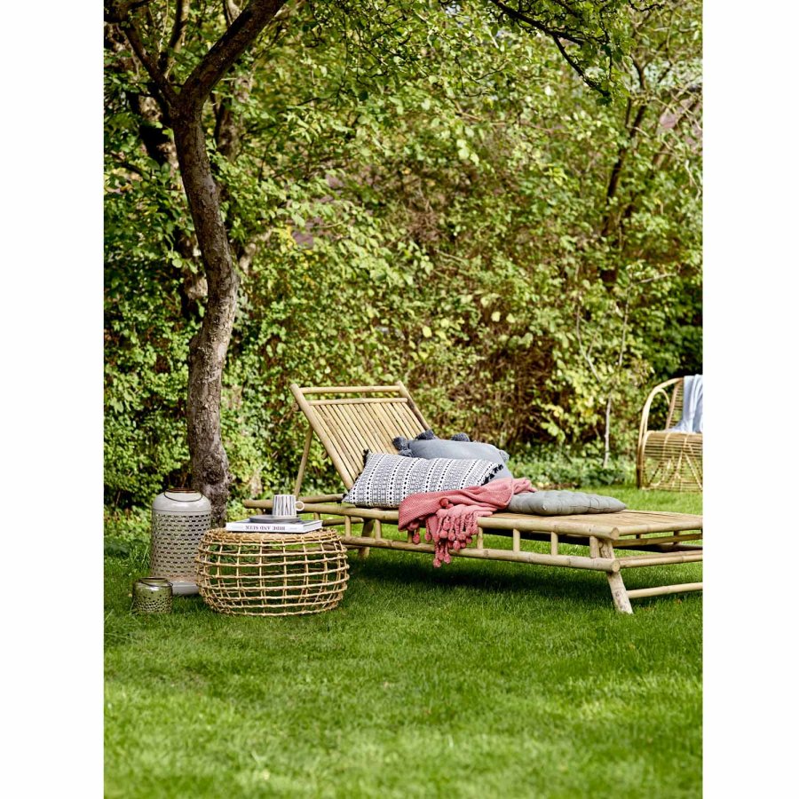 BLOOMINGVILLE Sole Liegestuhl, mit verstellbarer Rückenlehne, klappbar - Bambus natur (220x74)