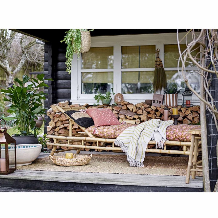 BLOOMINGVILLE Sole Liegestuhl, mit verstellbarer Rückenlehne, klappbar - Bambus natur (220x74)