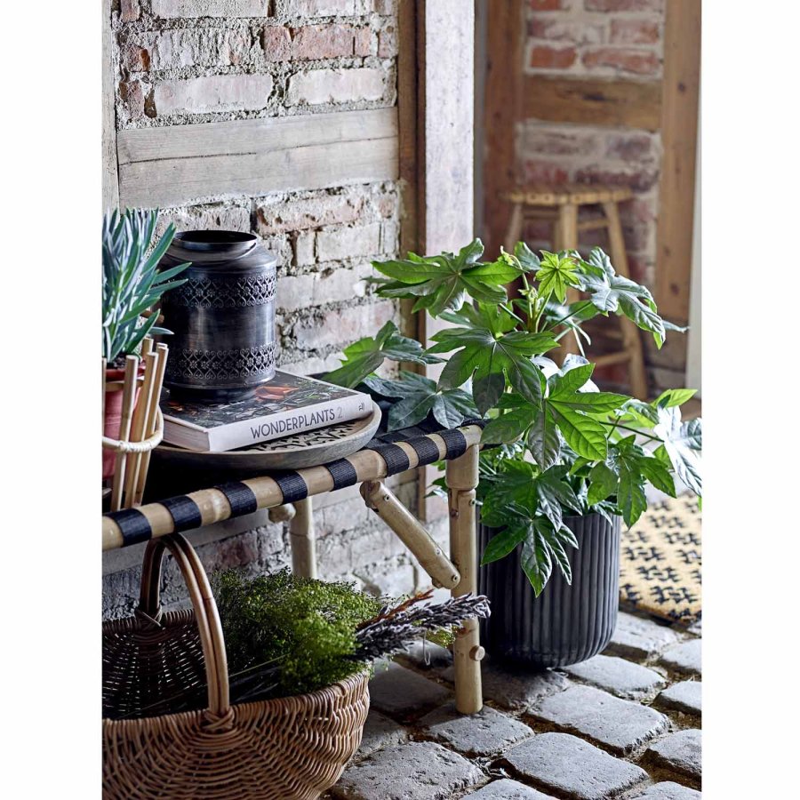 BLOOMINGVILLE Vida daybed, sammenleggbar - naturlig bambus og svart polyester (190x70)