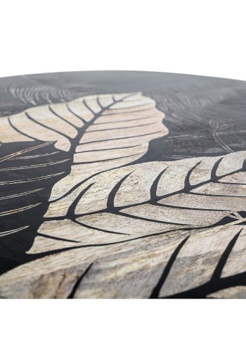 CREATIVE COLLECTION Lac Couchtisch - natürliches/schwarzes Mangoholz und schwarzes Eisen (80)