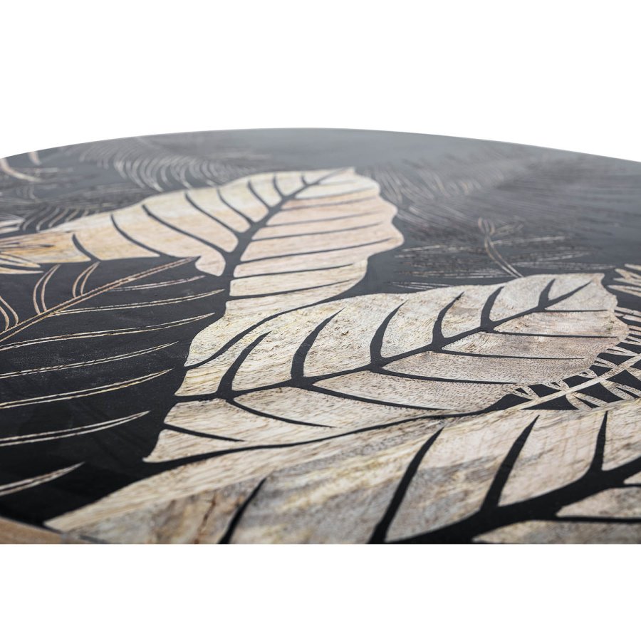 CREATIVE COLLECTION Lac Couchtisch - natürliches/schwarzes Mangoholz und schwarzes Eisen (80)