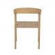 BLOOMINGVILLE Vitus spisebordstol, med armlener - solid naturlig eik og flettet papirsnor