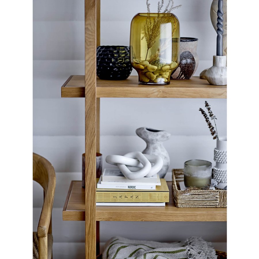 BLOOMINGVILLE Vitus spisebordstol, med armlener - solid naturlig eik og flettet papirsnor