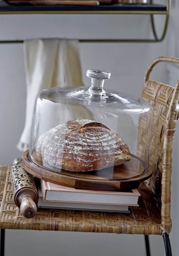 BLOOMINGVILLE Gunnel Barhocker, mit Rückenlehne und Fußstütze – natürliches Rattan und schwarzes Eisen