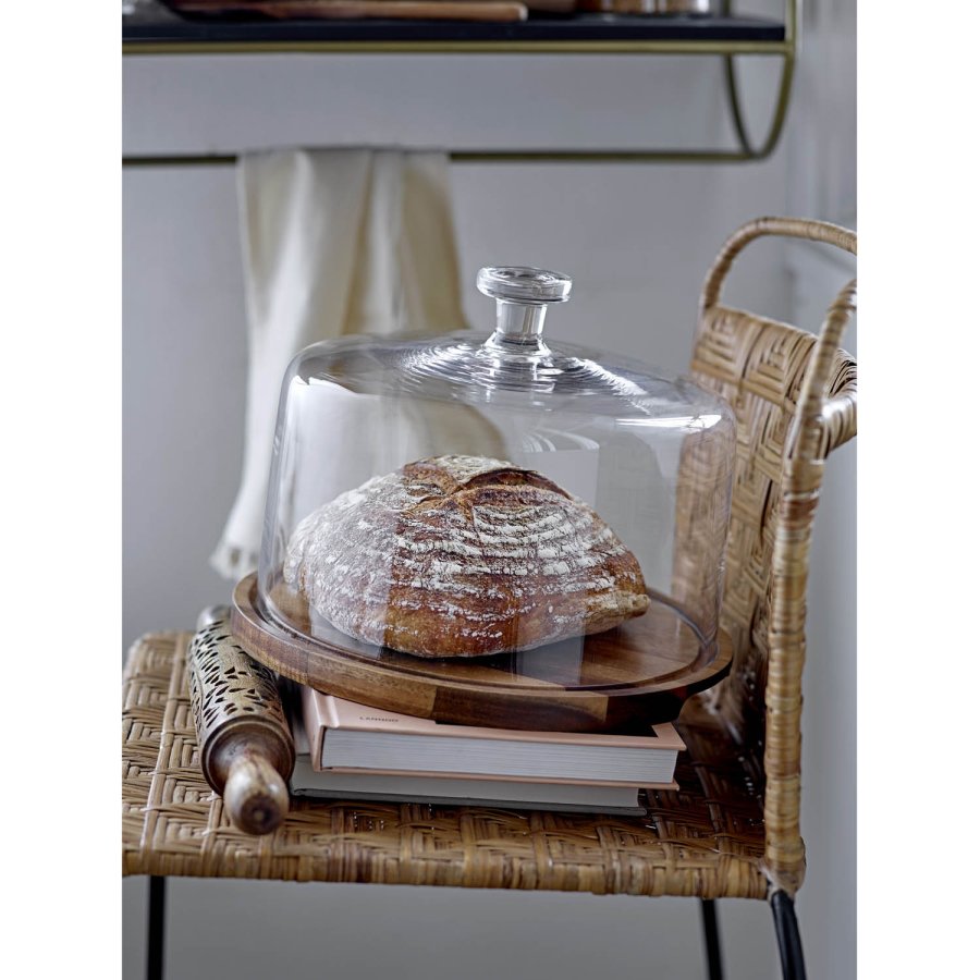 BLOOMINGVILLE Gunnel Barhocker, mit Rückenlehne und Fußstütze – natürliches Rattan und schwarzes Eisen