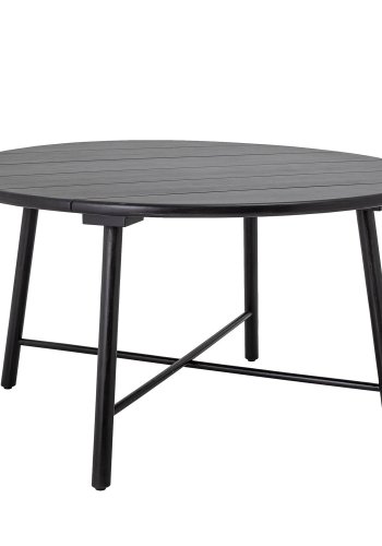 CREATIVE COLLECTION Lope Esstisch, rund – schwarzes Akazienholz (140)