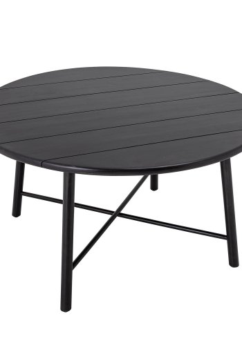 CREATIVE COLLECTION Lope Esstisch, rund – schwarzes Akazienholz (140)