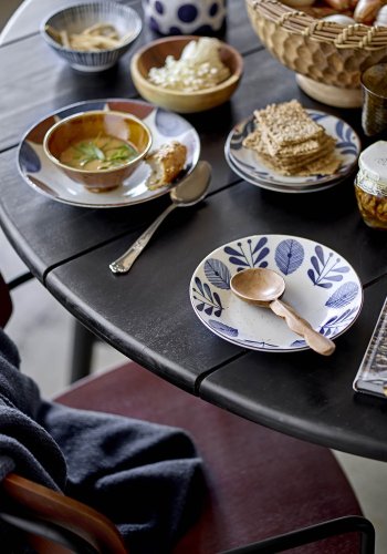 CREATIVE COLLECTION Lope Esstisch, rund – schwarzes Akazienholz (140)