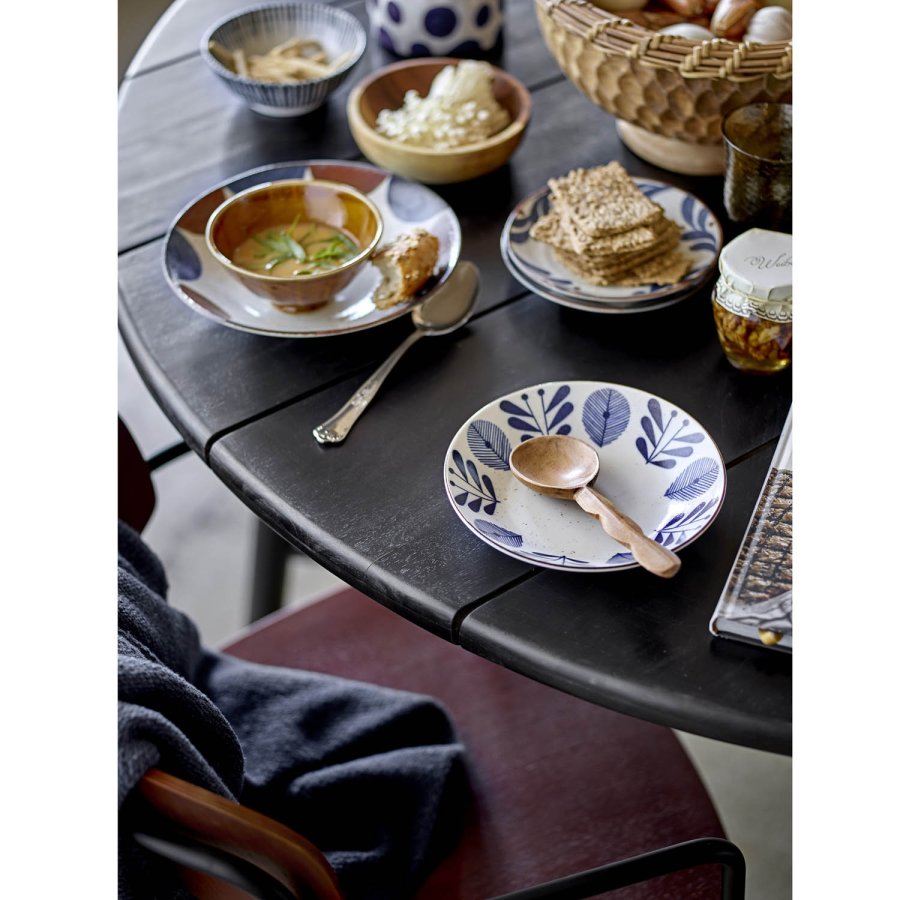 CREATIVE COLLECTION Lope Esstisch, rund – schwarzes Akazienholz (140)