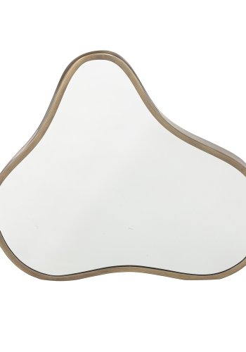 BLOOMINGVILLE Abigail Wandspiegel, asymmetrisch – Messing und Spiegelglas (41x52)