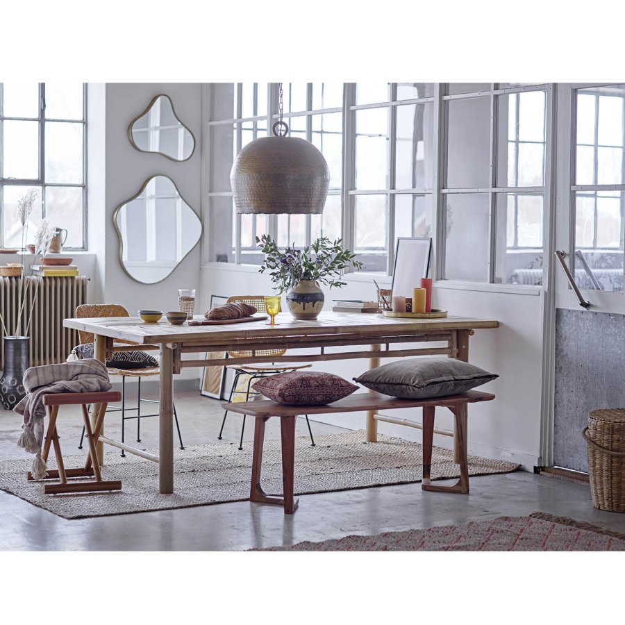 BLOOMINGVILLE Abigail Wandspiegel, asymmetrisch – Messing und Spiegelglas (41x52)