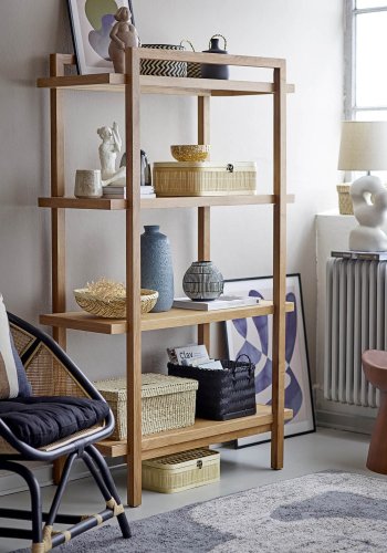 BLOOMINGVILLE Addo Teppich, rechteckig – graue Baumwolle (200x145)