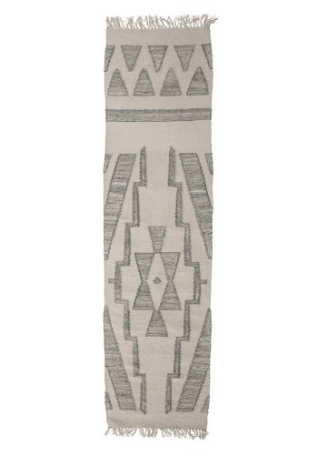 CREATIVE COLLECTION Delara Teppich, rechteckig – grüne Wolle (240x60)