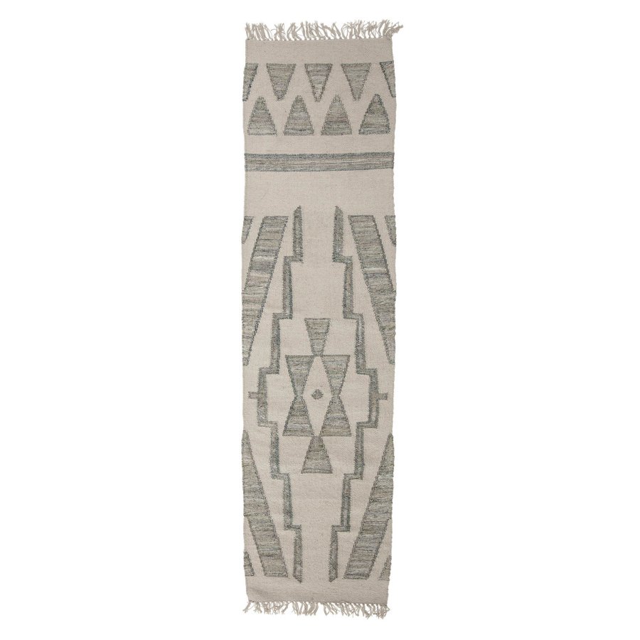 CREATIVE COLLECTION Delara Teppich, rechteckig – grüne Wolle (240x60)