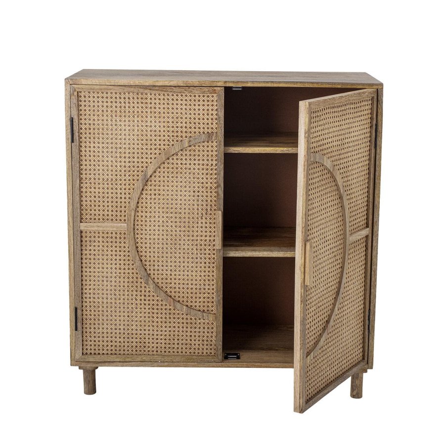 BLOOMINGVILLE Pablo Schrank, m. 2 Türen - natürliches Mangoholz und Zuckerrohr (95x100)