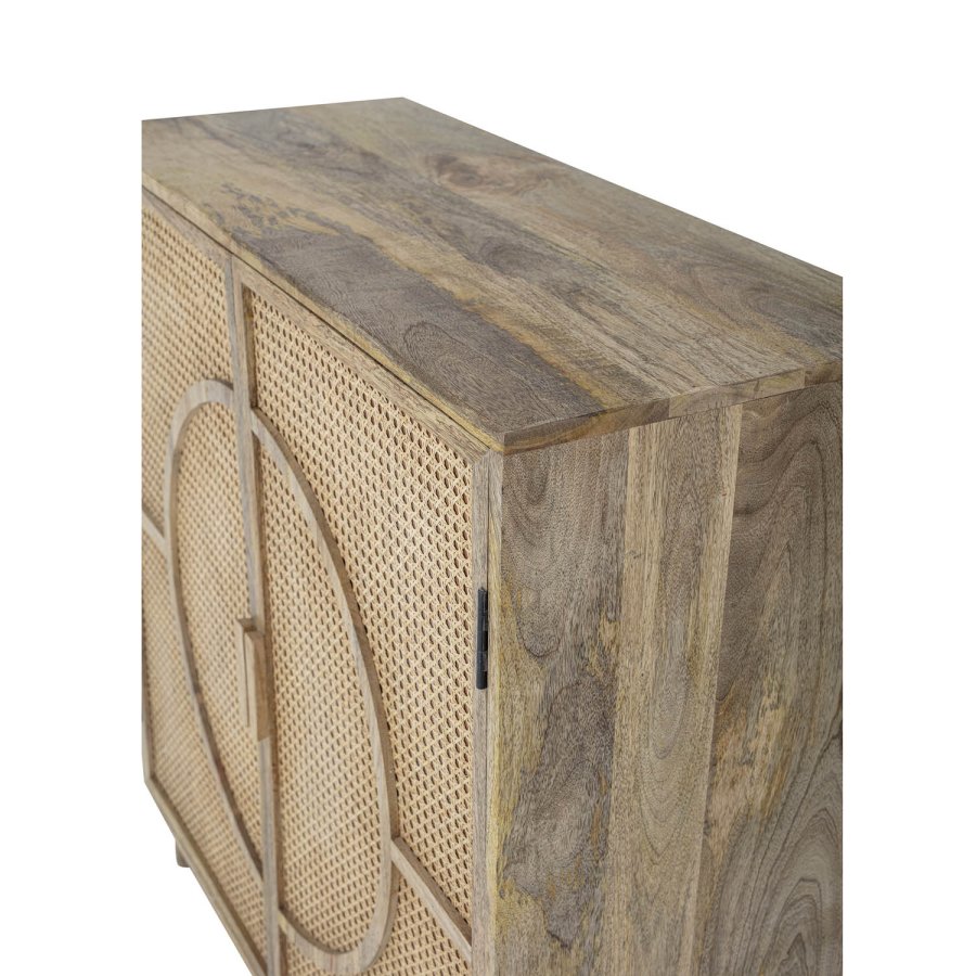 BLOOMINGVILLE Pablo Schrank, m. 2 Türen - natürliches Mangoholz und Zuckerrohr (95x100)