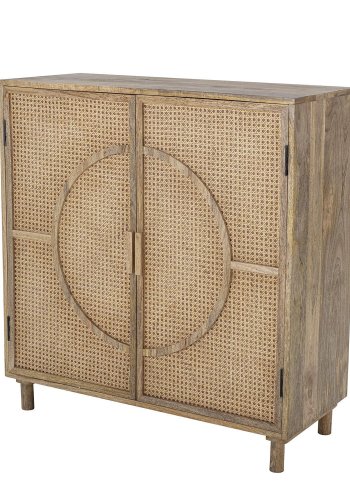 BLOOMINGVILLE Pablo Schrank, m. 2 Türen - natürliches Mangoholz und Zuckerrohr (95x100)