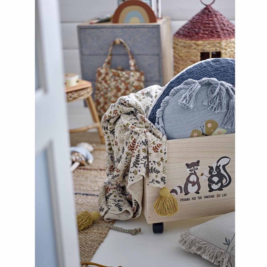 BLOOMINGVILLE MINI Nonni Aufbewahrungsbox, m. Räder – natürliches Paulownia-Holz (2er-Set)