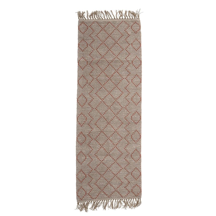 BLOOMINGVILLE Abriella Teppich, rechteckig – Orange/Natur gewebte Jute (200x70)