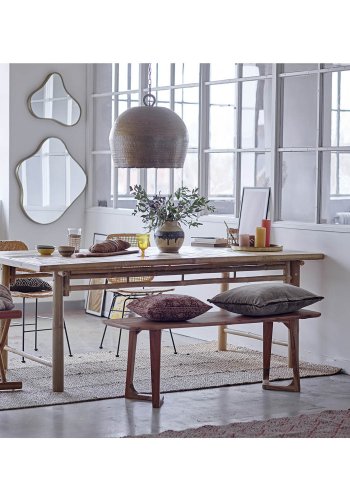 BLOOMINGVILLE Abriella Teppich, rechteckig – Orange/Natur gewebte Jute (200x70)