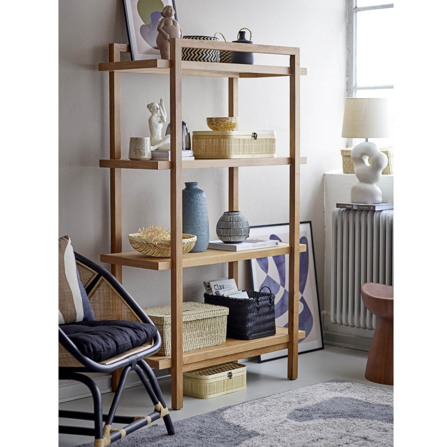 BLOOMINGVILLE Loue loungestol, m. armln og hynde - sort/natur rattan