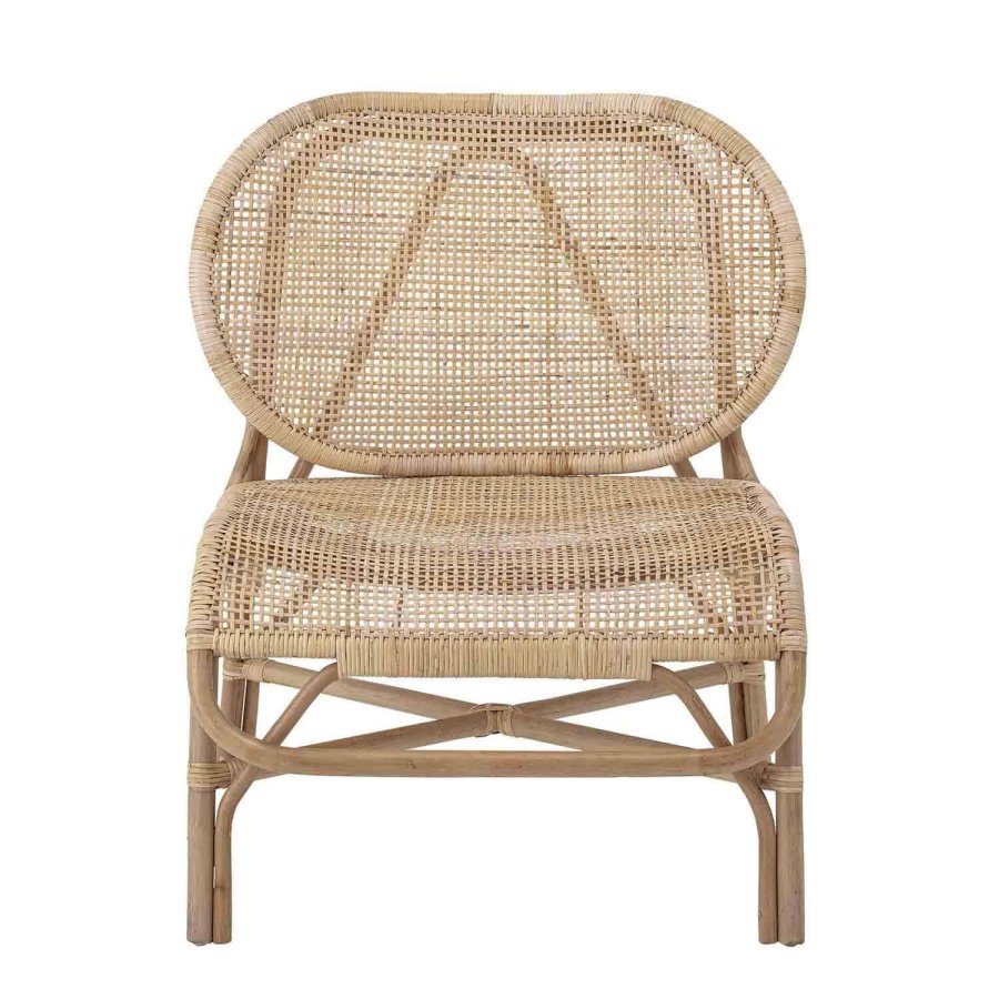 BLOOMINGVILLE Rosen Loungesessel, ohne Armlehnen – Naturrattan
