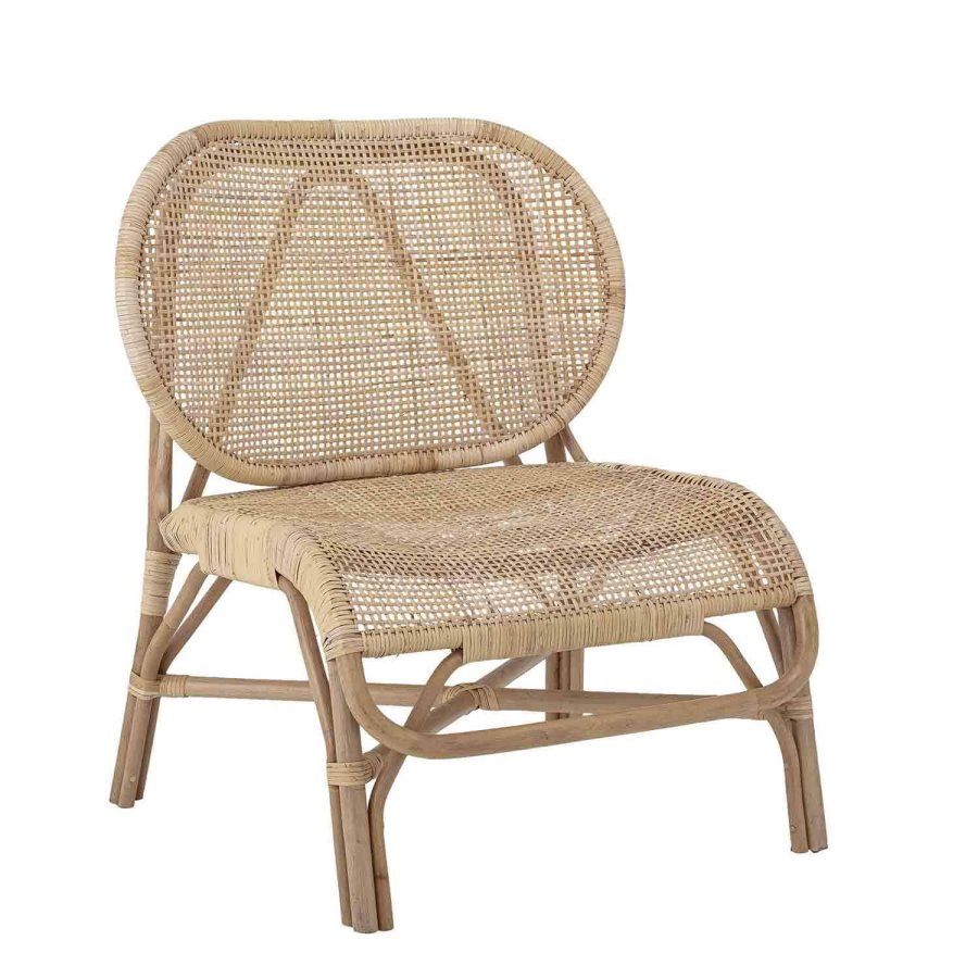 BLOOMINGVILLE Rosen Loungesessel, ohne Armlehnen – Naturrattan