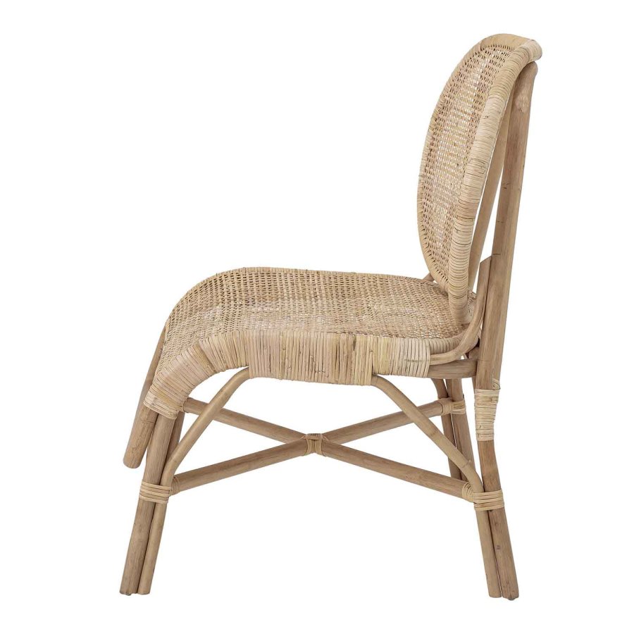 BLOOMINGVILLE Rosen Loungesessel, ohne Armlehnen – Naturrattan