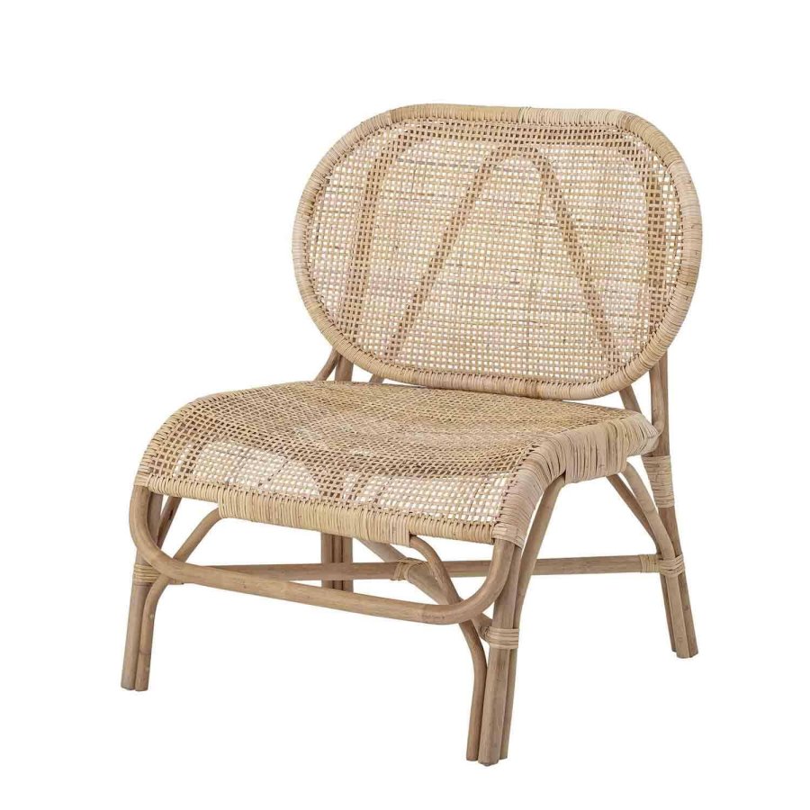 BLOOMINGVILLE Rosen Loungesessel, ohne Armlehnen – Naturrattan