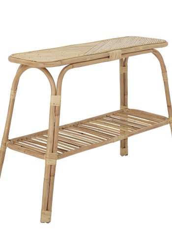 CREATIVE COLLECTION Thenna Konsolentisch, mit Ablage – natürliches Rattan (111x45)