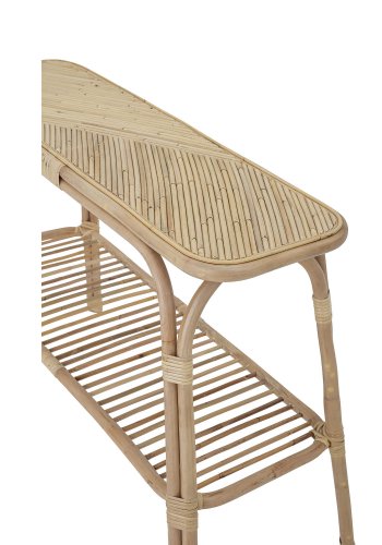 CREATIVE COLLECTION Thenna Konsolentisch, mit Ablage – natürliches Rattan (111x45)