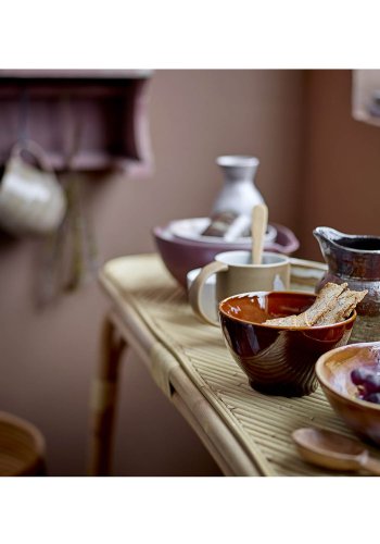 CREATIVE COLLECTION Thenna Konsolentisch, mit Ablage – natürliches Rattan (111x45)