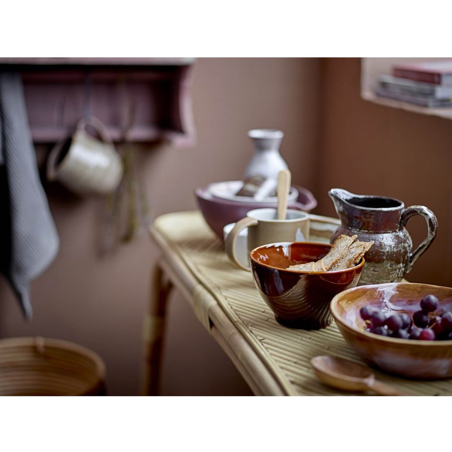 CREATIVE COLLECTION Thenna Konsolentisch, mit Ablage – natürliches Rattan (111x45)